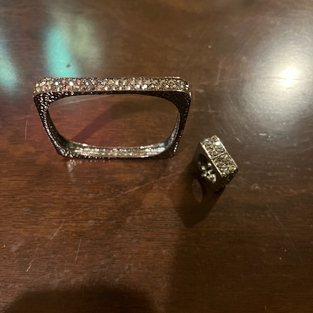 Black Bracelet & Ring Set